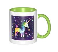WXZYFP Tazza in ceramica bicolore con stella a un cavallo (double-face), può essere utilizzata per acqua potabile o come mestiere