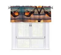 WXZYFP Tenda corta mantovana 137,2 x 45,7 cm, amaca da spiaggia, adatta per cucina, bagno, camera da letto, facile da installare.