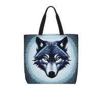 WXZYFP Testa di lupo feroce È una comoda borsa a tracolla singola, adatta per shopping, viaggi e esigenze di vita quotidiana., Nero, Taglia unica