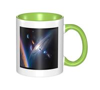 WXZYFP Un affascinante universo tazza in ceramica bicolore (double-face), può essere utilizzata per acqua potabile o come mestiere