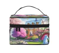WXZYFP Unicorn Fairy Tale Borsa cosmetica portatile multifunzionale con design a strati interno ed esterno, facile da organizzare varie forniture.