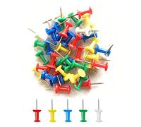 WYAN 100 Pz Multicolori Map Puntine, Puntine da Disegno Disegno Riutilizzabile, Pushpin Con Testa In Plastica e Punta In Acciaio, Disegno Mappa Cork Notice Board Decorazione Pushpin