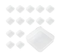 WYAN 15 Pezzi quadrato Trasparente Plastica Contenitori Scatola con coperchi,per Pillole, Perline e Gioielli (6.4x6.4cm)