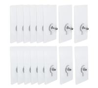 WYAN 16 Pezzi 6 * 10cm Ganci Adesivi Chiodoi,Antitraccia Gancio da Parete,Gancio Viti Autoadesive,Impermeabile(8Pcs 8mm+8Pcs 16mm asta a vite)