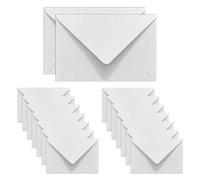 WYAN 16 Pezzi Buste Regalo, Buste Piccole Carta, Bianco Sabbia Argento, 16x10,5cm, Busta per Lettere, Busta Ribaltabile Classica,Senza Finestra,per Biglietti Auguri,Inviti (Carta e Colla Non Incluse)