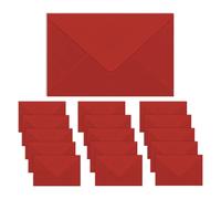 WYAN 16 Pezzi Buste Regalo, Buste Piccole Carta, Rosso Brillante, 16 x 10,5cm, Busta per Lettere, Busta Ribaltabile Classica, Senza Finestra, per Biglietti Auguri, Inviti (Carta e Colla Non Incluse)