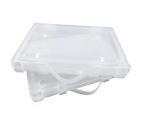 WYAN 2 Pezzi A4 leva arco file Scatole di stoccaggio, chiaro contenitori perline di stoccaggio Box, rettangolo perline titolari casi di plastica, per la memorizzazione di oggetti(30 * 21cm)