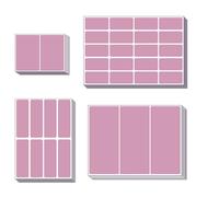 WYAN 410 Pezzi Etichette Adesive, Piccole Etichette Adesive, Rimovibili di Etichette Adesives, per Bottiglie, Cartelle di File, Scuola, Ufficio, Cucina (Viola chiaro, 4 Misure)