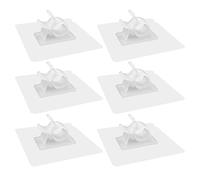 WYAN 6 Pezzi Supporti Per Cavi,Cavi Autoadesivo Morsetti,Morsetto per cavo di collegamento regolabile,Gestori di cavi per la casa e l'ufficio (bianco,10-13mm)