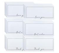 WYAN Bianco Carte-60 Pezzi 204x94mm Vuoto Scheda Messaggio,Mini Cartolina,Biglietto d'auguri,per al Messaggio Graffiti (può essere utilizzato con le nostre buste)