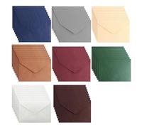 WYAN Busta a Coste-64 Pezzi C6 Buste bianche fai da te,Buste colorate,Adatto per le forniture e gli inviti per il matrimonio e il compleanno del Ringraziamento(8 colori)