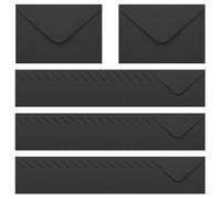 WYAN Buste di Carta Kraft-50 Pezzi 15.5 * 10.5cm nero Busta ribaltabile classica,per Biglietto Auguri,Inviti Matrimonio e Compleanno(Escludi le carte)