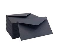 WYAN Buste di Carta Kraft-80 Pezzi 10,5 * 6.8cm nero Busta ribaltabile classica,per Biglietto Auguri,Inviti Matrimonio e Compleanno(Escludi le carte)
