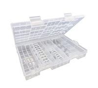 WYAN Scatola della batteria in plastica-1 Pezzi Trasparente Custodia Batteria, Organizer per Batteria, Adatto a contenere batterie AA/AAA/C/D/9V(Batterie non incluse)