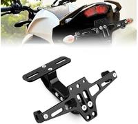 WYBFC Portatarga Moto per Benelli BN 125 2018-2024, Porta Targa Moto Regolabili con Luce LED Targa Staffa Telaio