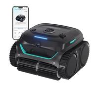 WYBOT (Modello) Robot Piscina C2 Vision-A Wireless con videocamera AI, Filtro Ultrafine, Forte aspirazione, Pulizia Fondo/pareti e Linea d’Acqua, per Piscine Fuori Terra - Nero & V. Intenso