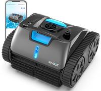 WYBOT OS7010 Max Robot Piscina Fuori Terra con App, Aspirapolvere per Piscina da 210 Minuti, Robot Piscina Pareti e Fondo con Motore da 65 W, Sensore a Infrarossi, Ciclo di Pulizia, 200㎡(Grigio scuro)
