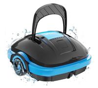 WYBOT Robot Piscina Fuori Terra per Piscina da 50m², Robottino Pulitore con Doppia Motricità e Parcheggio Autonomo | Robot Piscina Pulitore Senza Fili con Batteria Nero