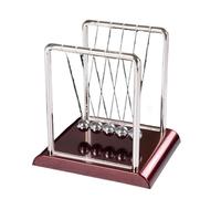 WYBZDA Creativa Pendolo Di Newton Con Base Quadrata, Palle Di Equilibrio Del Newton's Cradle Per La Casa, Moto Perpetuo Per La Decorazione Della Scrivania ufficio(L,Square)