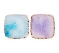 WYBZDA Tavolozza Per Manicure Quadrata Per Sottobicchieri Resina Tavolozza Per Nail Art Per Trucco Artisti Tavolozza Di Miscelazione Portatile Riutilizzabile(Q)