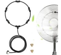 WYCCC Kit Nebulizzatore Spruzzino da Giardino da Esterno per Ventilatore, Ventilatori per Un Patio Fresco 5 Ugelli in Ottone Rimovibili Adattatore in Ottone Massiccio Galvanizzato (6 m)