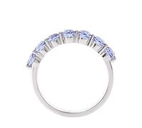 Wycian Anelli Blu Donne Anelli Argento Amicizia 9K Oro Bianco Zaffiro Realizzato Rotondo Con Zaffiro Artificiale Misura 50 (15.9) Popolare per Zia Capodanno Personalizzabile