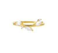 Wycian Anelli da donna vintage in oro giallo 9 K/14 carati Au375/Au585 marchese moissanite anello per lesbiche gioielli classici regalo, 57 (18.1), oro giallo 9 K, Moissanite