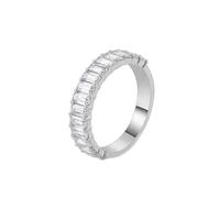 Wycian Anelli dell'amicizia con incisione anelli da donna in oro bianco 9 K, moissanite elegante, misura 14 (17,2), popolari per la zia del Ringraziamento, personalizzabili