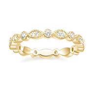 Wycian Anelli di fidanzamento da donna, in argento Sterling, impilabili e scintillanti, con zirconia cubica, grandi anelli per donna, alla moda per lei, taglia H 1/2 - T 1/2, P 1/2, Argento sterling