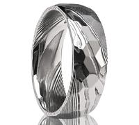 Wycian Anelli di fidanzamento da uomo, in acciaio al tungsteno, anelli da donna, anelli da 8 mm, per lui e per lei, misura 11-27, 38, senza pietra preziosa, P 1/2, Acciaio al tungsteno, Non pietra