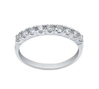 Wycian Anelli Donna Diamante Anello Fidanzamento Donna Oro Bianco Argento 18 Carati con Diamante da 0,36 CT Numero 11 Solido Non Placcato Popolare per Moglie Natale Gioielli