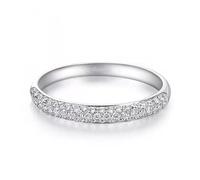 Wycian Anelli Donna Diamante Anello Fidanzamento Oro Bianco Argento 9K con Diamante da 0,25 CT Numero 23,5 Solido Non Placcato Popolare per Signore Laurea Gioielli