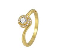 Wycian Anelli Fidanzamento Donna Anello Oro 9Kt Au375 Moissanite Alone Misurare 11 Semplice per Zia San Valentino Gioielli