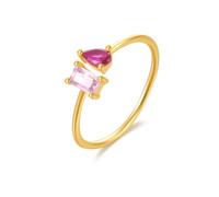 Wycian Anelli per matrimonio decorativi, in oro giallo 9 K/14 K, Au375/Au585, a forma di pera, tormalina, idea regalo, 13 (16,9), oro giallo 9 K, Tormalina