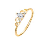 Wycian Anelli Uomo Diamanti Anelli Donna Oro Giallo 18K Vero Corona con Diamante a Forma di Pera da 0,18 CT Numero 9 Solido Non Placcato Elegante per Sorella Festa Della Mamma Gioielli