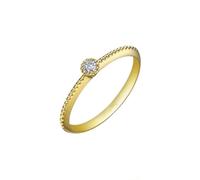 Wycian Anello con Diamanti Anelli Donna Oro Giallo 18K 750 con Diamante da 0,1 CT Numero 23,5 Solido Non Placcato Popolare per Signore Festa Della Mamma Gioielli