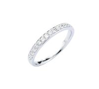 Wycian Anello con Diamanti Anelli Oro Bianco Donna Argento 14 Carati con Diamante da 0,2 CT Numero 13 Solido Non Placcato Moda per Moglie Ringraziamento Gioielli