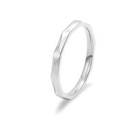 Wycian Anello con Incisione, Anelli Argento Vintage Titanio Taglia 22 2mm Rombo Custom Regalo per Fidanzata Mother'S Day Gioielli
