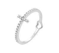 Wycian Anello con pietra di luna in oro bianco 14 carati/9 K Au375/Au585 Dimensioni ovale colorato 6 x 8 mm pietra di luna impilabile per madre aggiornamento 3.0, J 1/2, Oro giallo, Moissanite