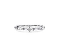 Wycian Anello da donna delicato in argento 925, 1,6 mm, con zirconi e perle solitarie, misura 49 (15,6), per donna anniversario, 20 (19,1), Argento sterling, Zirconia cubica