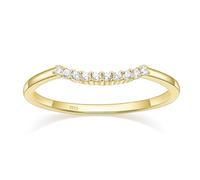 Wycian Anello da donna in argento Sterling 925, a forma di arco, per lei, senza pietra preziosa, L 1/2, Argento sterling, Non pietra preziosa