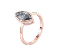 Wycian Anello dell'amicizia Best Friends in oro rosa con pietra 9 K, in moissanite solitario, misura 50 (15,9), popolare per lesbiche, compleanno personalizzato