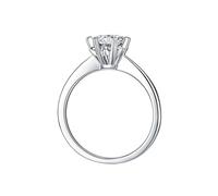 Wycian Anello dell'amicizia da donna in argento da uomo 18 carati, con moissanite da 1 carati, misura 61 (19,4), popolare per la mamma, l'anniversario