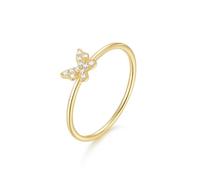 Wycian Anello di promessa Moissanite Anello di promessa in oro giallo 9/14 K Au375/Au585 Dimensioni Bianco Rettangolo Moissanite Impilabile per la Madre Popolare, L 1/2, Oro giallo 9 carati