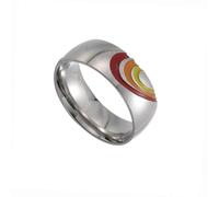 Wycian Anello Donna Nodo, Anello Argento Titanio Taglia 22 Arcobaleno D'Amore Custom Regalo per Figlia Mother'S Day Gioielli