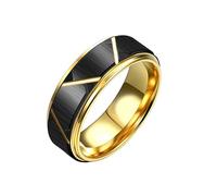 Wycian Anello Donna Vintage, Anello Tungsteno Donna Taglia 17 Linee Opache Spazzolate da 8 mm Custom Regalo per Madre Mother'S Day Gioielli