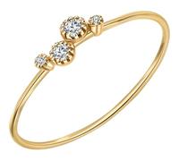 Wycian Anello Donna Vintage Anello Uomo Oro Giallo 18K Diamante da Laboratorio con Diamante Bianco di Forma Rotonda Misurare 25 Moda per Signore Capodanno Gioielli