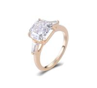 Wycian Anello Eternity Anello Fede Nuziale Oro Giallo 18 Kt Moissanite Quadrato Geometrico Misurare 11 Moda per Signore Festa Della Mamma Gioielli