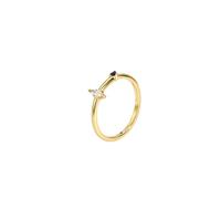 Wycian Anello Fidanzamento Anello Donna Oro Giallo 18K AU750 Moissanite Geometrico Misurare 9 Aggiornamento 3.0 per Sorella Cocktail Gioielli