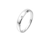 Wycian Anello Fidanzamento Donna Diamante Anelli Oro Bianco Donna Argento 9K con Diamante da 0,006 CT Numero 30 Solido Non Placcato Moda per Sorella Ringraziamento Gioielli